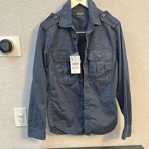 Faded Glory Blue Casual Button Down Shirt